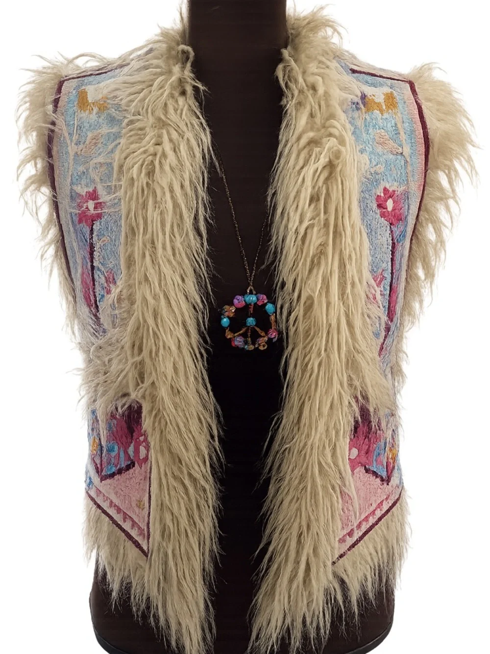 Spell & The Gypsy Collective Penny Lane Folk Town embroidered reversible vest - Picture 4 of 15